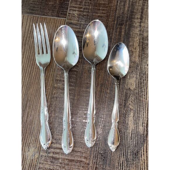 Oneida Other - Oneida Chatelaine 4 Oval Soup TeaSpoon Spoon Fork Stainless Flatware Silverware